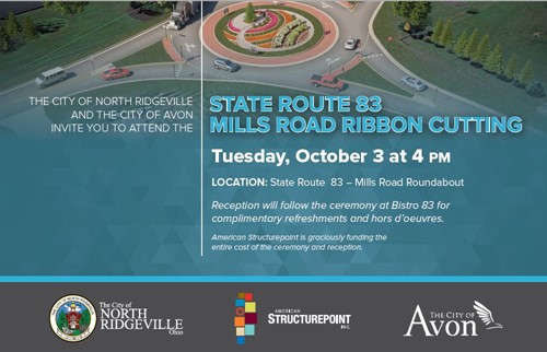 Invitation to State Route 83 and Mills Road Roundabout Ribbon Cutting Ceremony